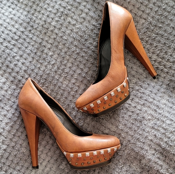 Tsakiris Mallas Leather Pumps Platform - Picture 2 of 5